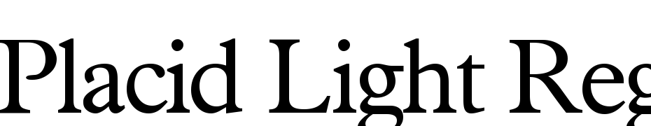 Placid Light Regular Font Download Free